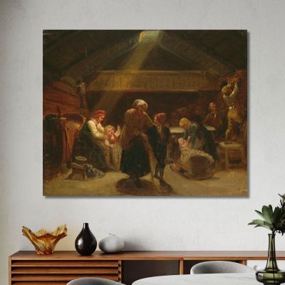 Sunday Morning In A Farmer'S House Adolph Tidemand atd81 canvas print 