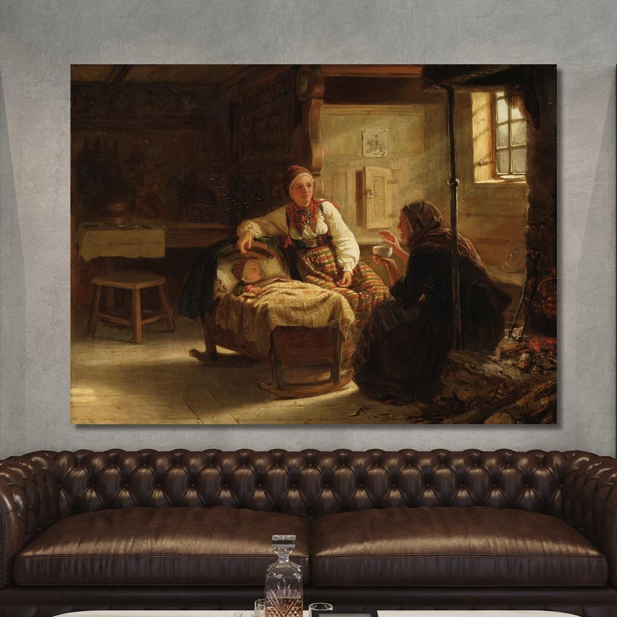 The Fortune-Teller Adolph Tidemand atd82 canvas print 