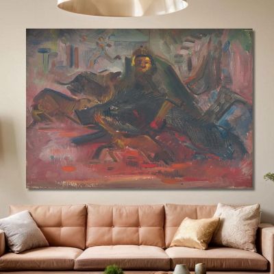 Boar Hunt Arnold Peter Weisz-Kubínčan apw4 canvas print 