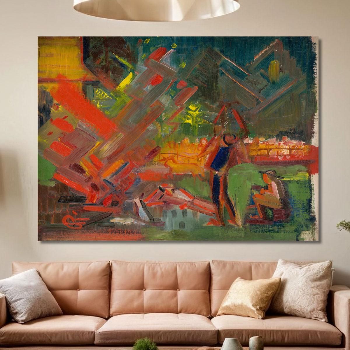 By The Campfire Arnold Peter Weisz-Kubínčan apw7 canvas print 
