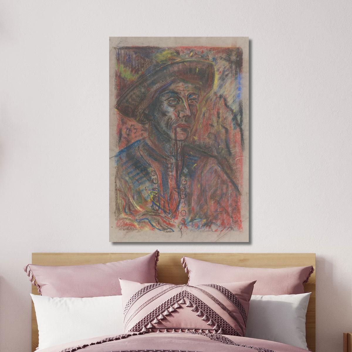 Farmer With A Pipe Arnold Peter Weisz-Kubínčan apw13 canvas print 