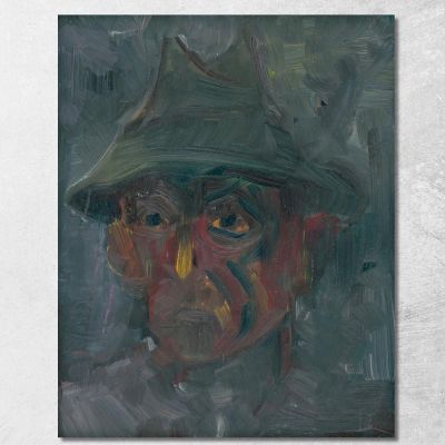 Head Of A Man In A Hat Arnold Peter Weisz-Kubínčan apw21 canvas print 