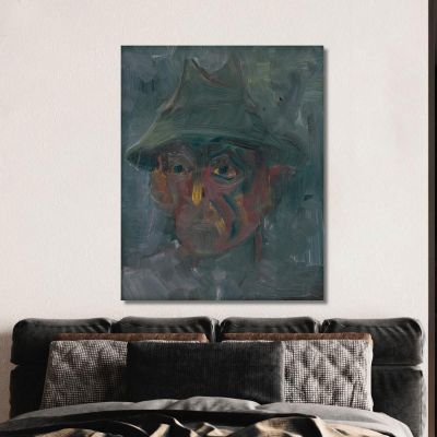 Head Of A Man In A Hat Arnold Peter Weisz-Kubínčan apw21 canvas print 