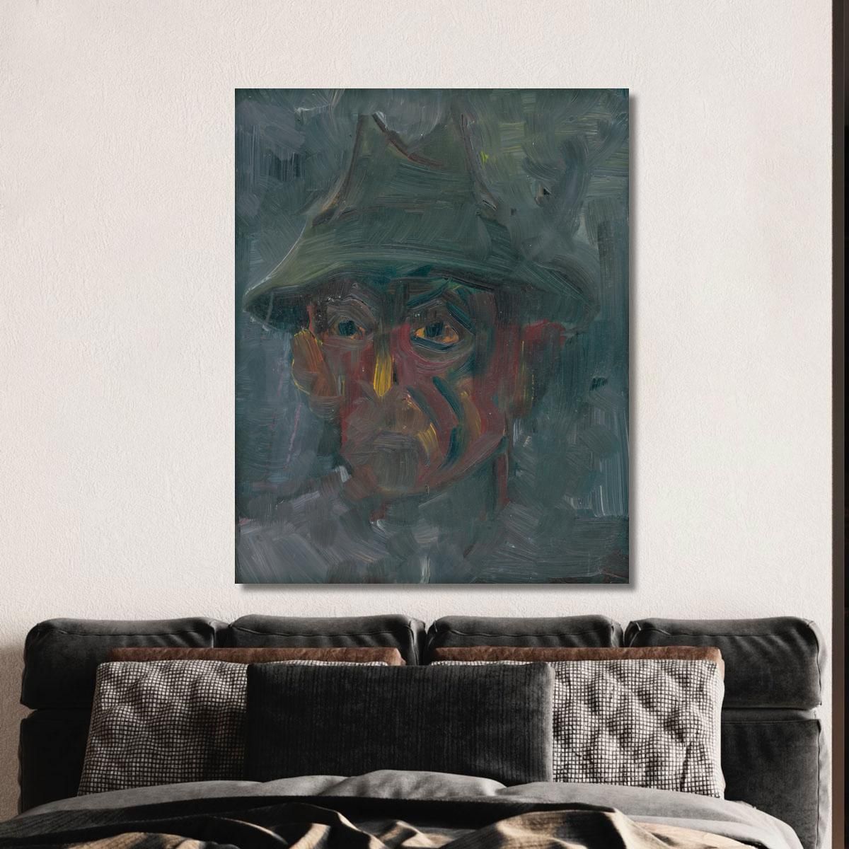 Head Of A Man In A Hat Arnold Peter Weisz-Kubínčan apw21 canvas print 