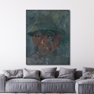 Head Of A Man In A Hat Arnold Peter Weisz-Kubínčan apw21 canvas print 
