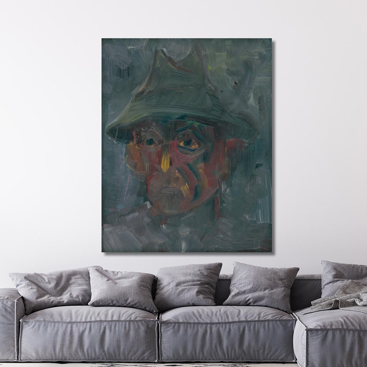Head Of A Man In A Hat Arnold Peter Weisz-Kubínčan apw21 canvas print 