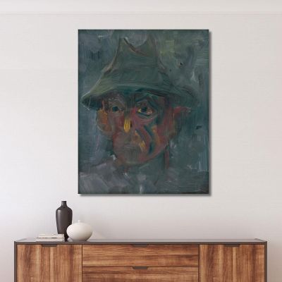 Head Of A Man In A Hat Arnold Peter Weisz-Kubínčan apw21 canvas print 