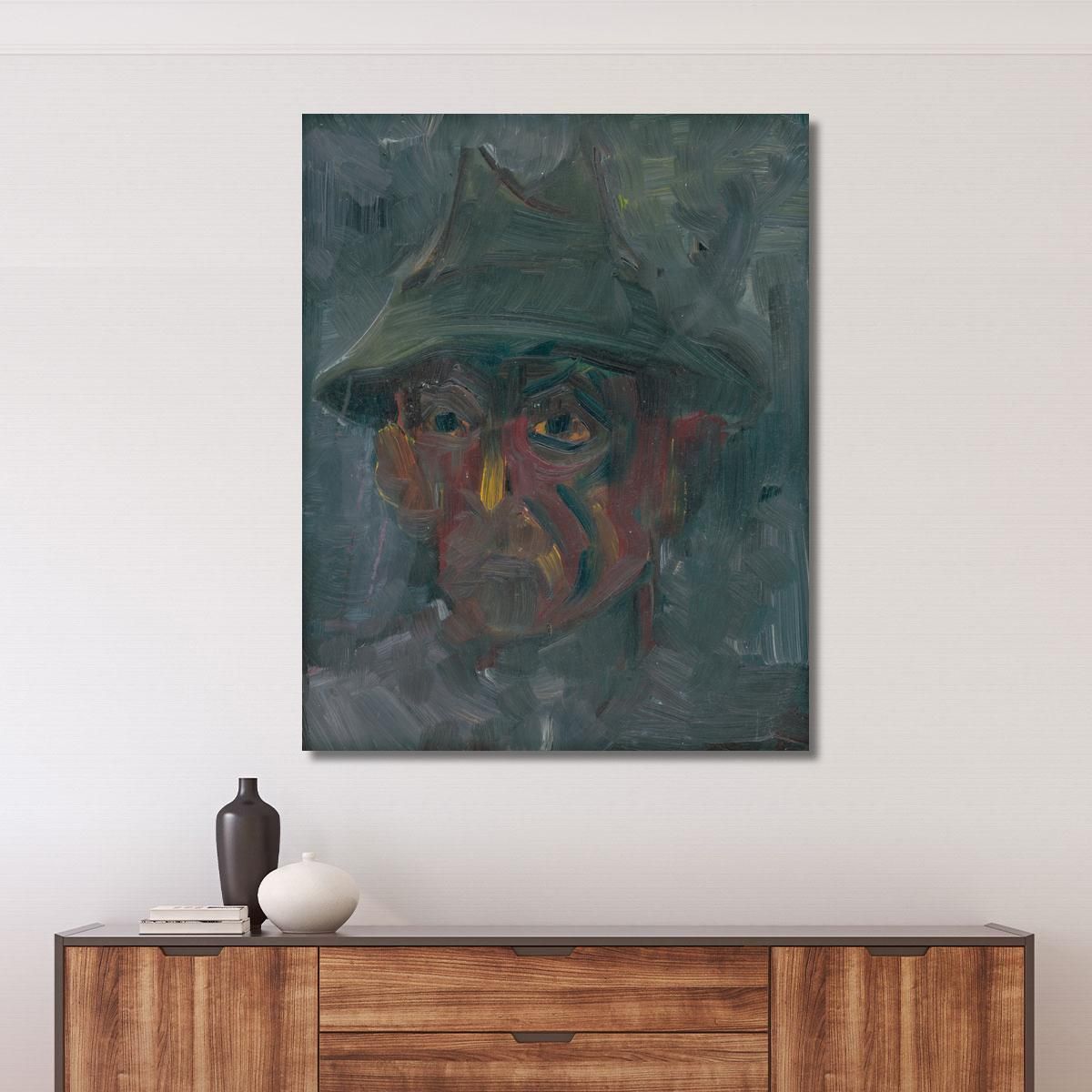 Head Of A Man In A Hat Arnold Peter Weisz-Kubínčan apw21 canvas print 
