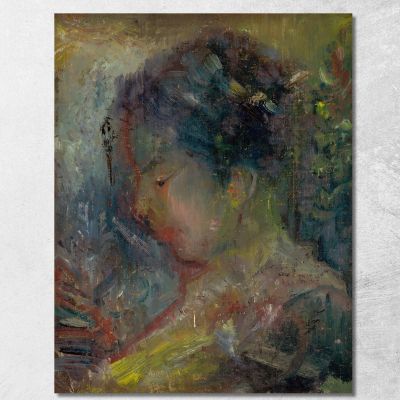 Head Of A Woman In Profile Arnold Peter Weisz-Kubínčan apw22 canvas print 