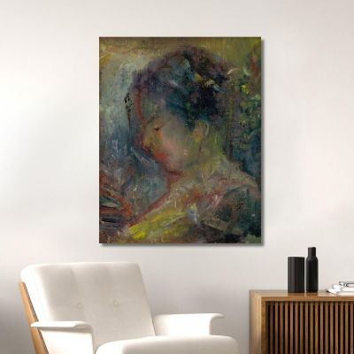 Head Of A Woman In Profile Arnold Peter Weisz-Kubínčan apw22 canvas print 