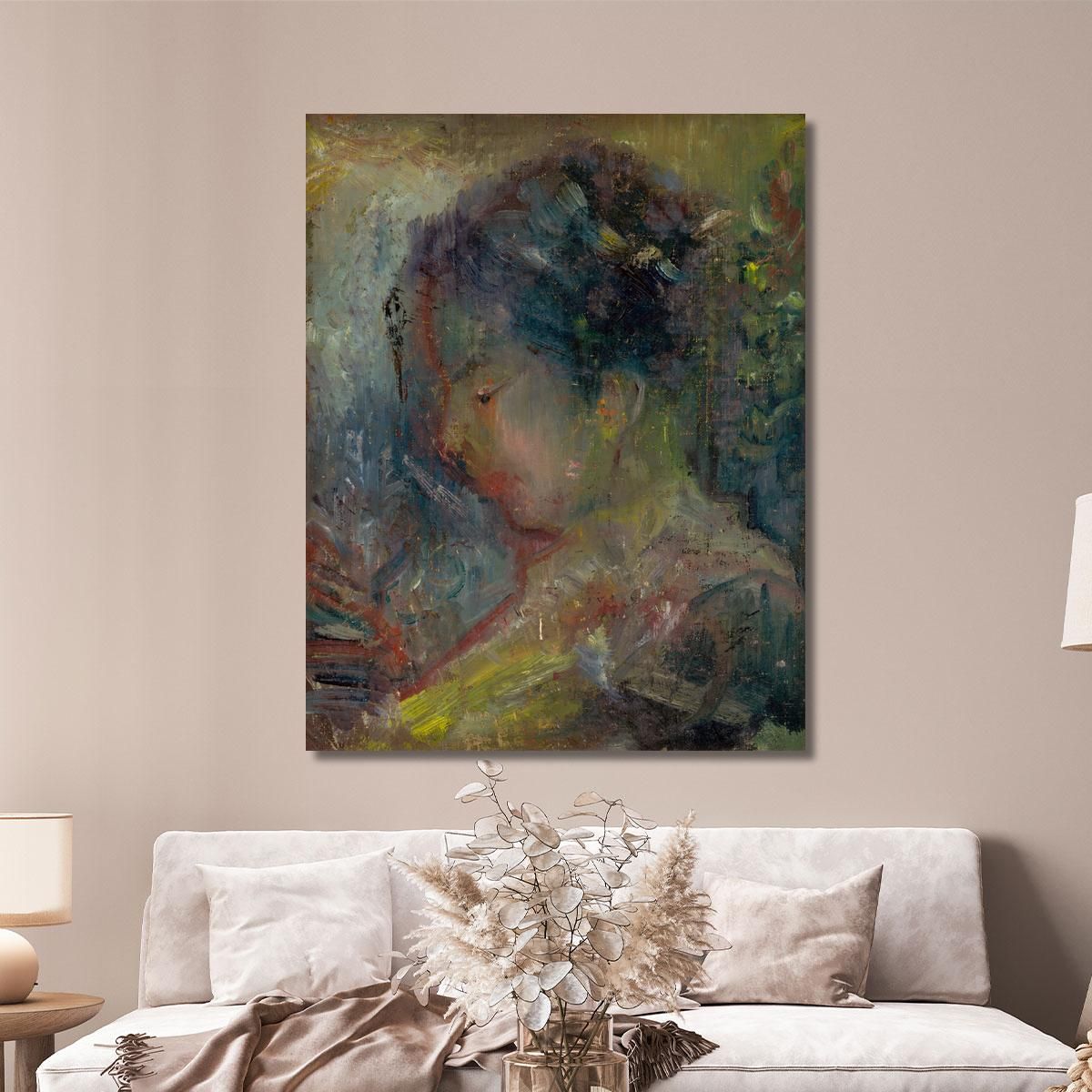 Head Of A Woman In Profile Arnold Peter Weisz-Kubínčan apw22 canvas print 