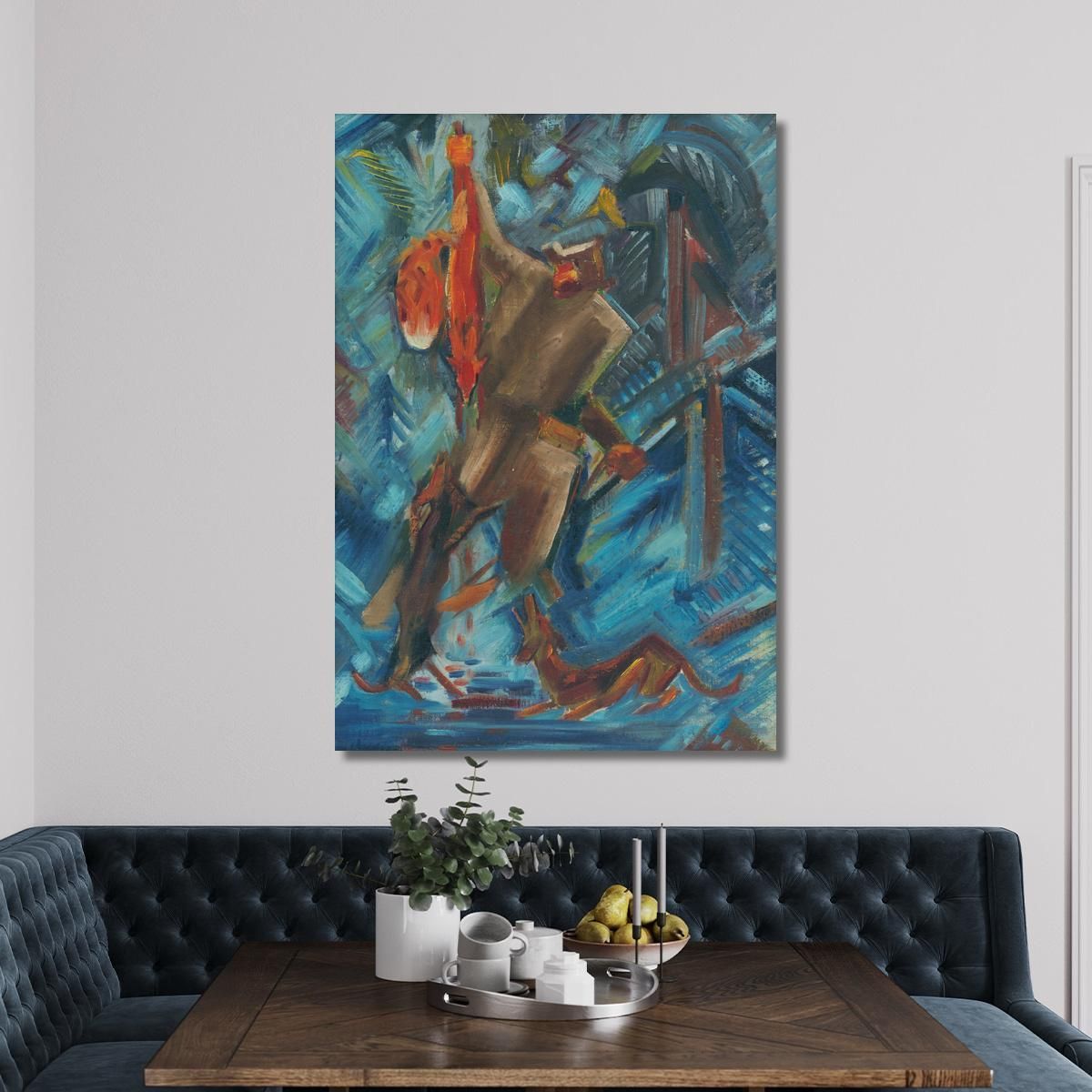 Hunter With A Fox In His Hand 2 Arnold Peter Weisz-Kubínčan apw29 canvas print 