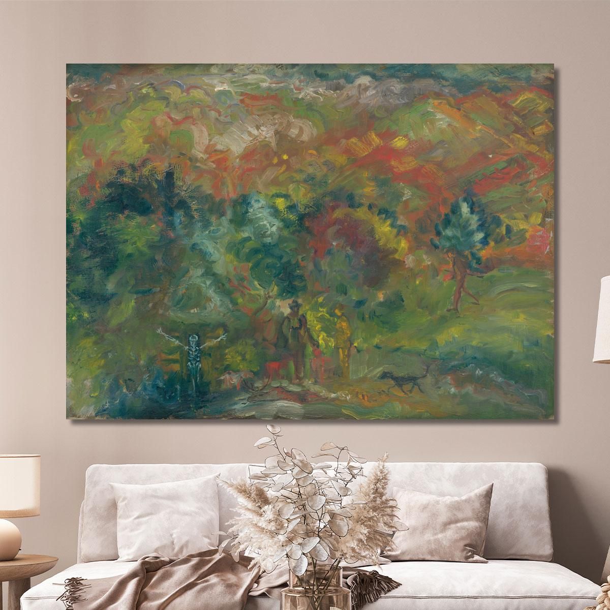 Hunters And Death Arnold Peter Weisz-Kubínčan apw31 canvas print 