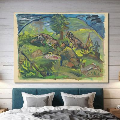 Hunting Motif Arnold Peter Weisz-Kubínčan apw34 canvas print 