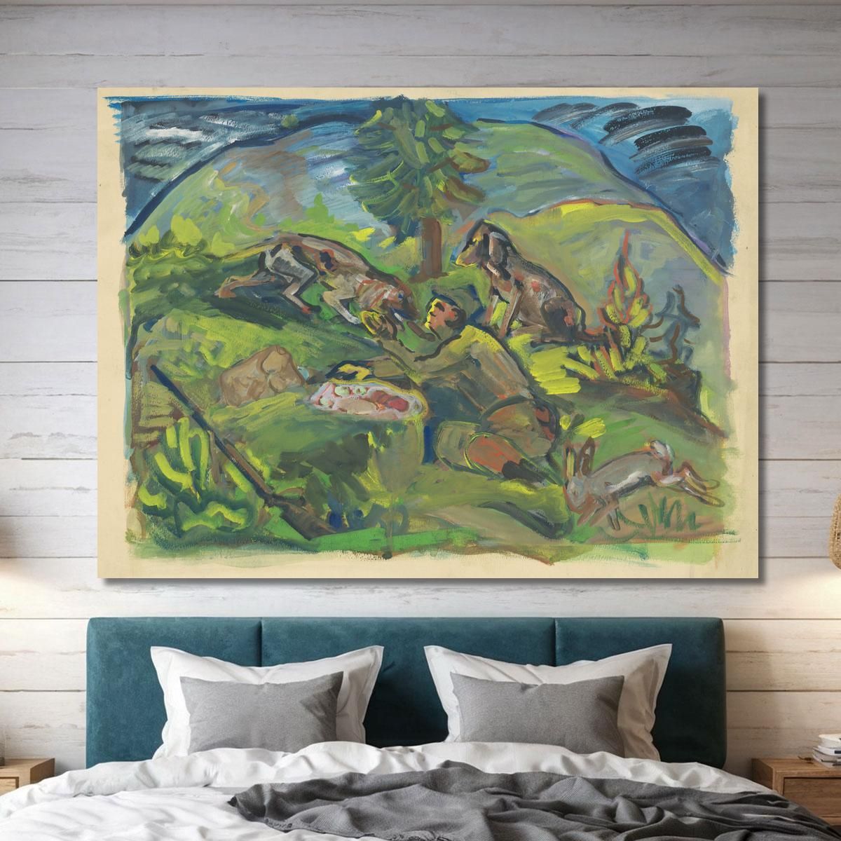 Hunting Motif Arnold Peter Weisz-Kubínčan apw34 canvas print 