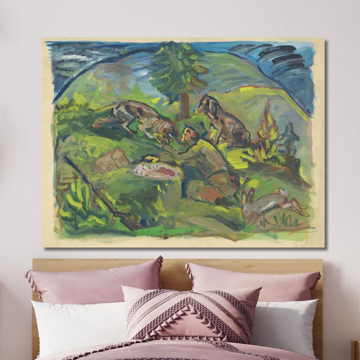 Hunting Motif Arnold Peter Weisz-Kubínčan apw34 canvas print 