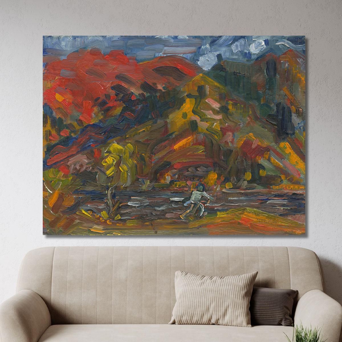 Man On The River Bank Arnold Peter Weisz-Kubínčan apw46 canvas print 