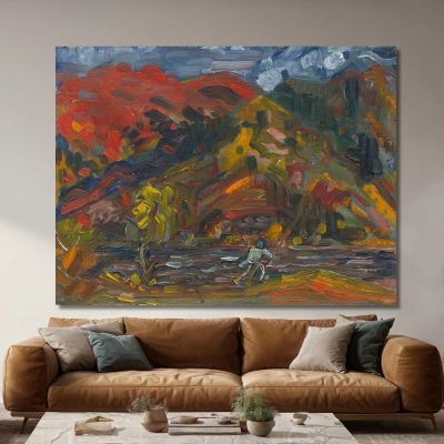 Man On The River Bank Arnold Peter Weisz-Kubínčan apw46 canvas print 