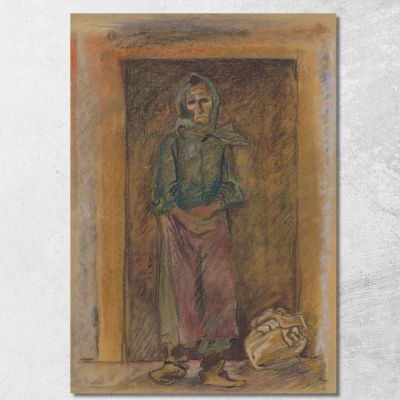 Old Woman Arnold Peter Weisz-Kubínčan apw53 canvas print 