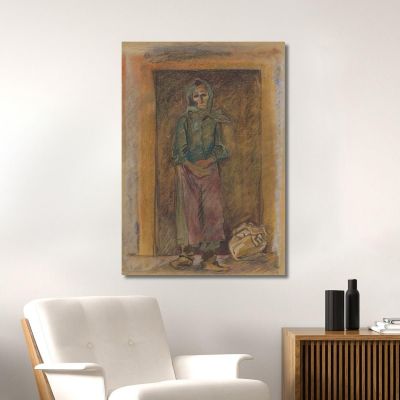 Old Woman Arnold Peter Weisz-Kubínčan apw53 canvas print 