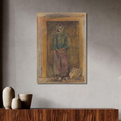 Old Woman Arnold Peter Weisz-Kubínčan apw53 canvas print 