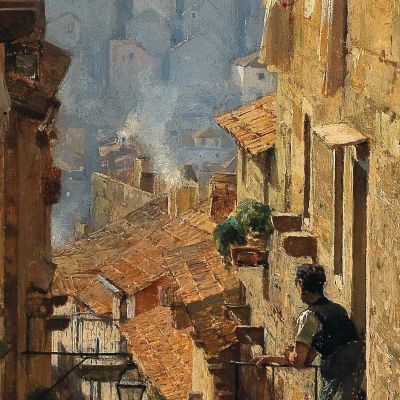 A Street In Ragusa Carl Moll cml1 canvas print