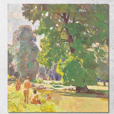 From The Vienna Prater Ii – Summer Day Carl Moll cml6 canvas print 