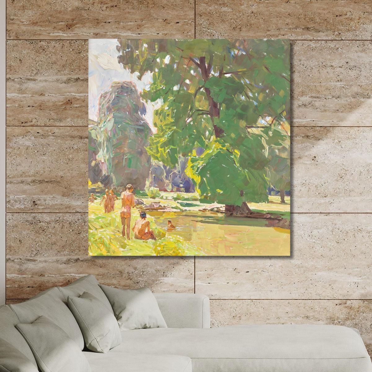 From The Vienna Prater Ii – Summer Day Carl Moll cml6 canvas print 