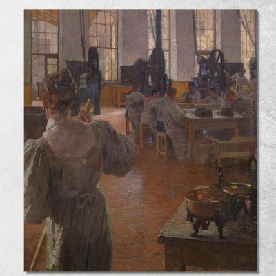In The Coffee Substitute Factory Carl Moll cml28 canvas print 