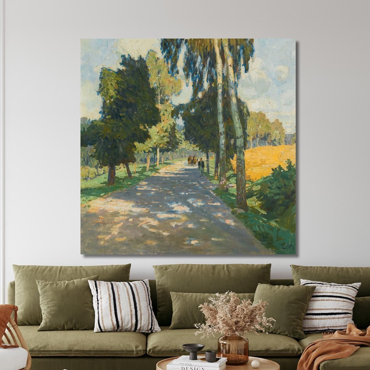 Tree-Lined Road In Bruntál Carl Moll cml48 canvas print 