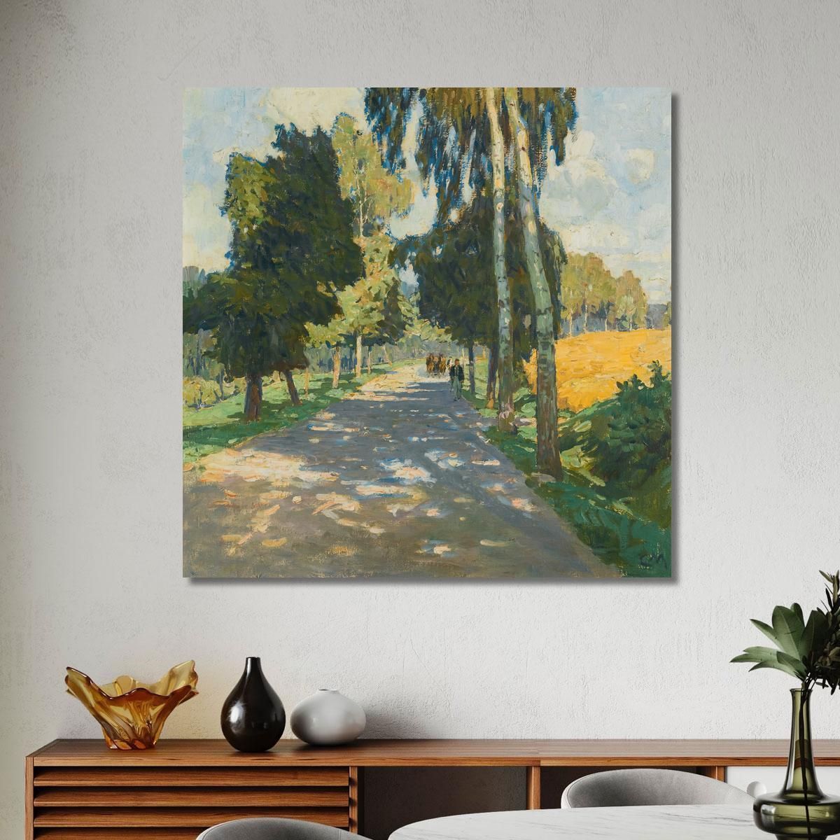 Tree-Lined Road In Bruntál Carl Moll cml48 canvas print 