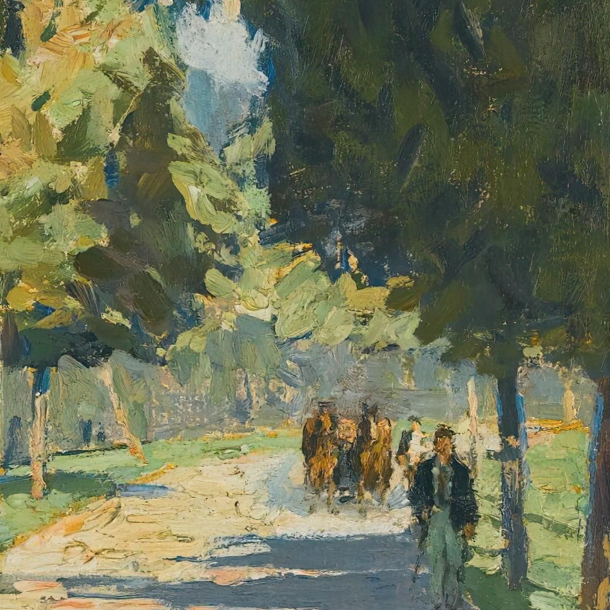 Tree-Lined Road In Bruntál Carl Moll cml48 canvas print