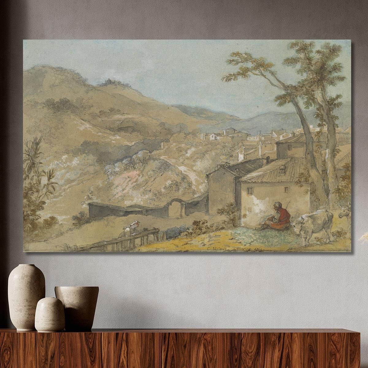 Marino And The Alban Hills Charles-Joseph Natoire cjn13 canvas print 