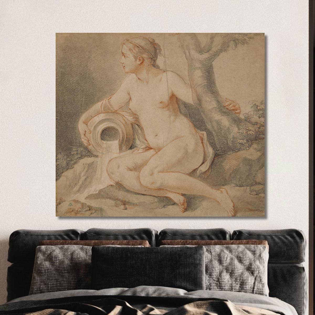 Study Of A Nymph Charles-Joseph Natoire cjn22 canvas print 