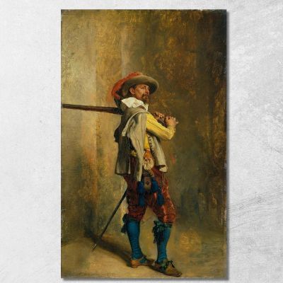 A Musketeer Time Of Louis Xiii Ernest Meissonier ems5 canvas print 