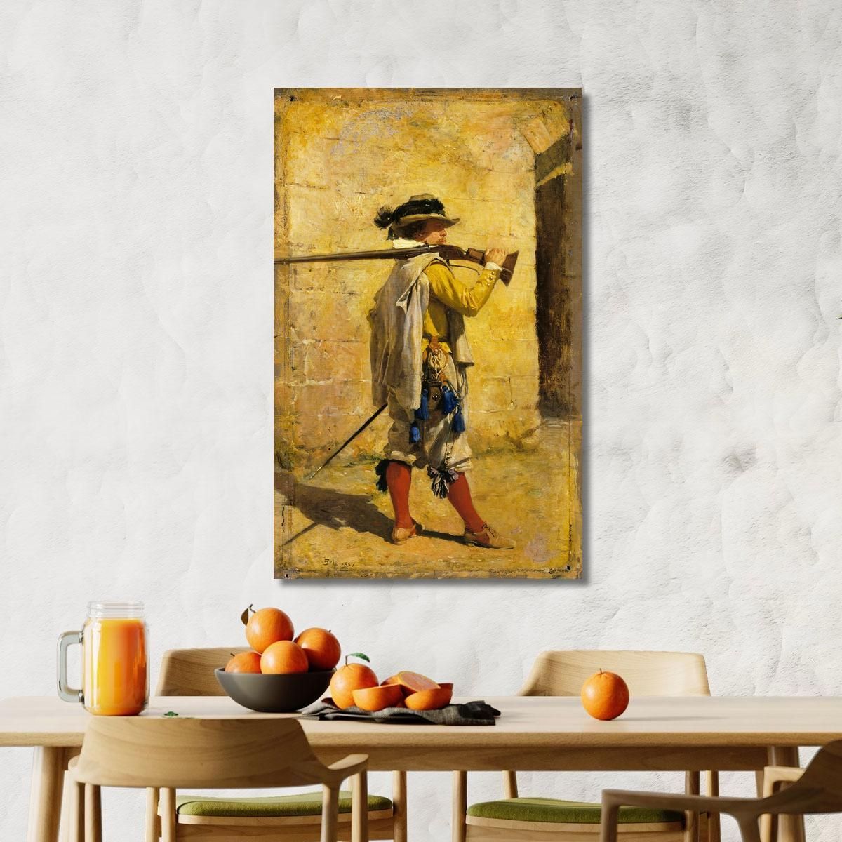 A Sentinel Time Of Louis Xiii Ernest Meissonier ems7 canvas print 