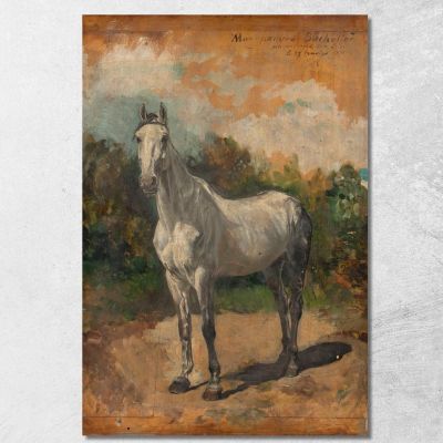 Bachelier The Artist'S Horse Ernest Meissonier ems10 canvas print 