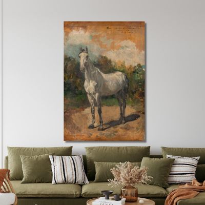 Bachelier The Artist'S Horse Ernest Meissonier ems10 canvas print 