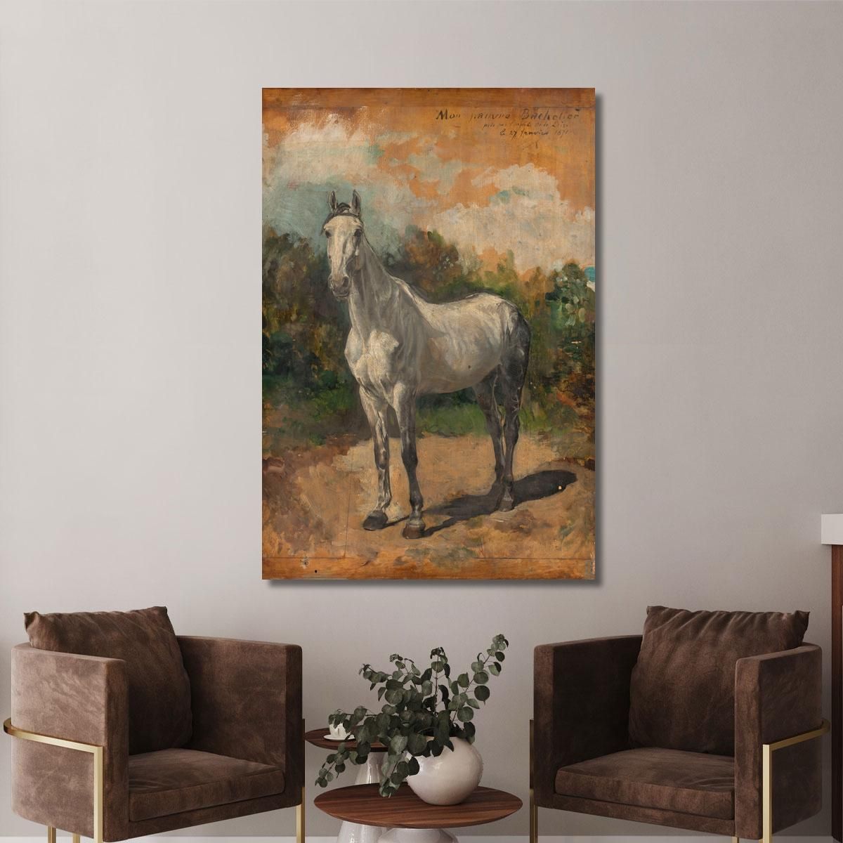 Bachelier The Artist'S Horse Ernest Meissonier ems10 canvas print 