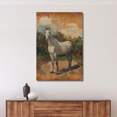 Bachelier The Artist'S Horse Ernest Meissonier ems10 canvas print 