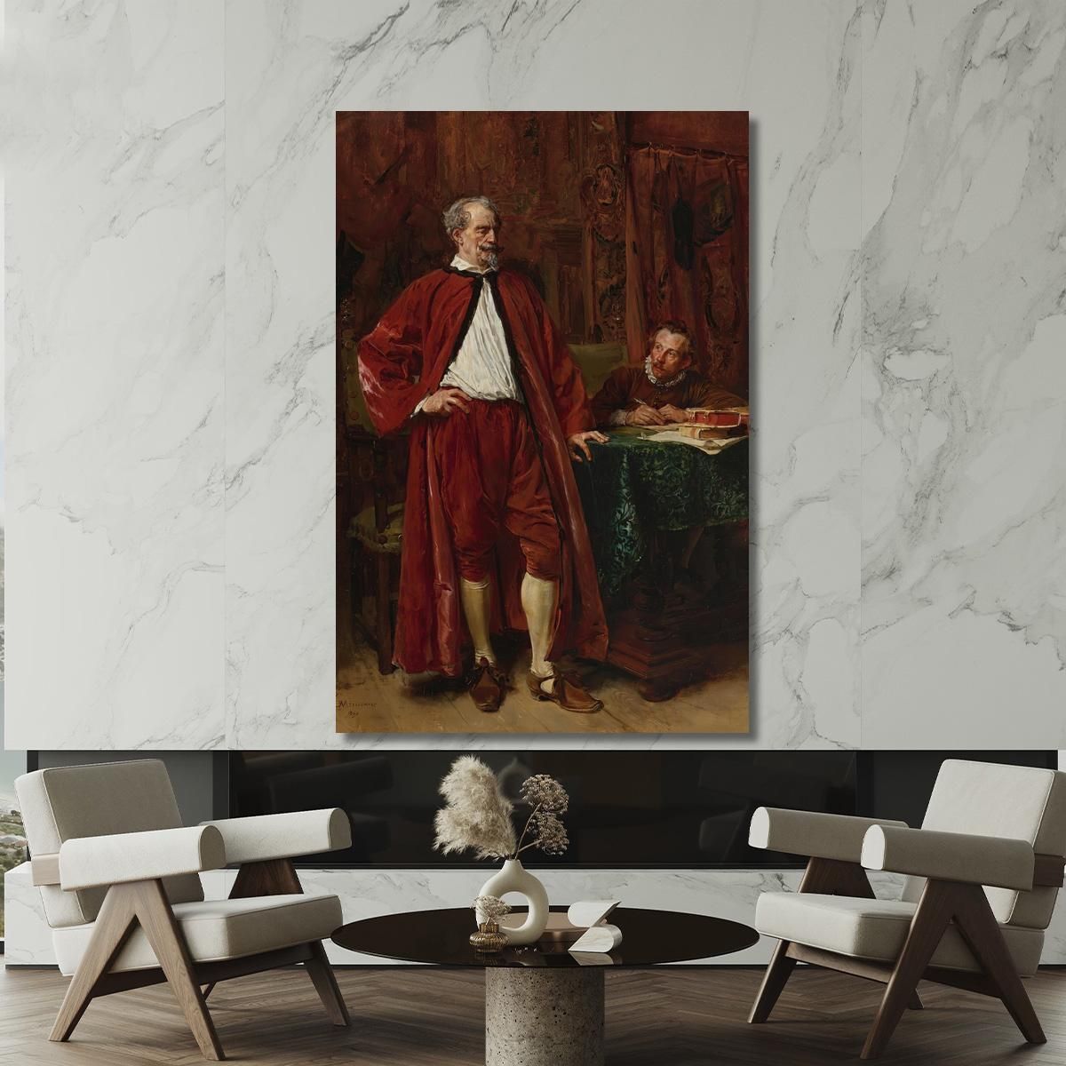 Diderot And His Scribe Ernest Meissonier ems16 canvas print 