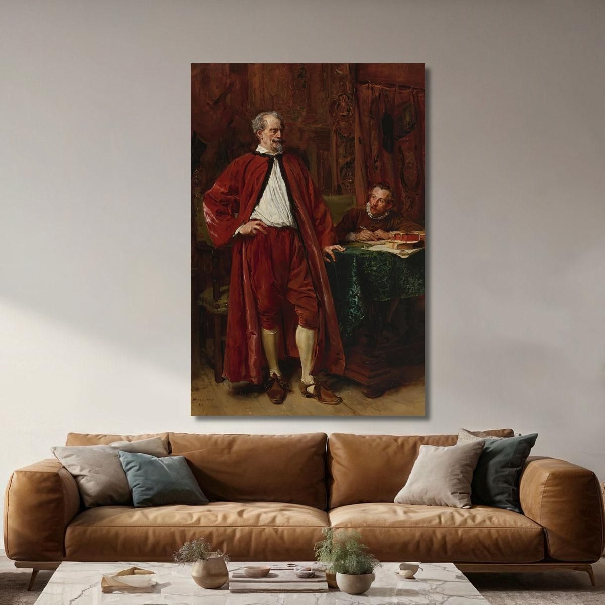 Diderot And His Scribe Ernest Meissonier ems16 canvas print 