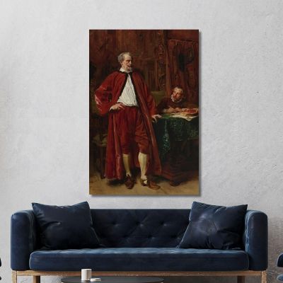 Diderot And His Scribe Ernest Meissonier ems16 canvas print 