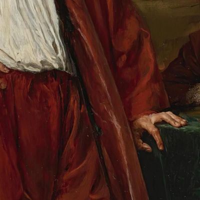 Diderot And His Scribe Ernest Meissonier ems16 canvas print