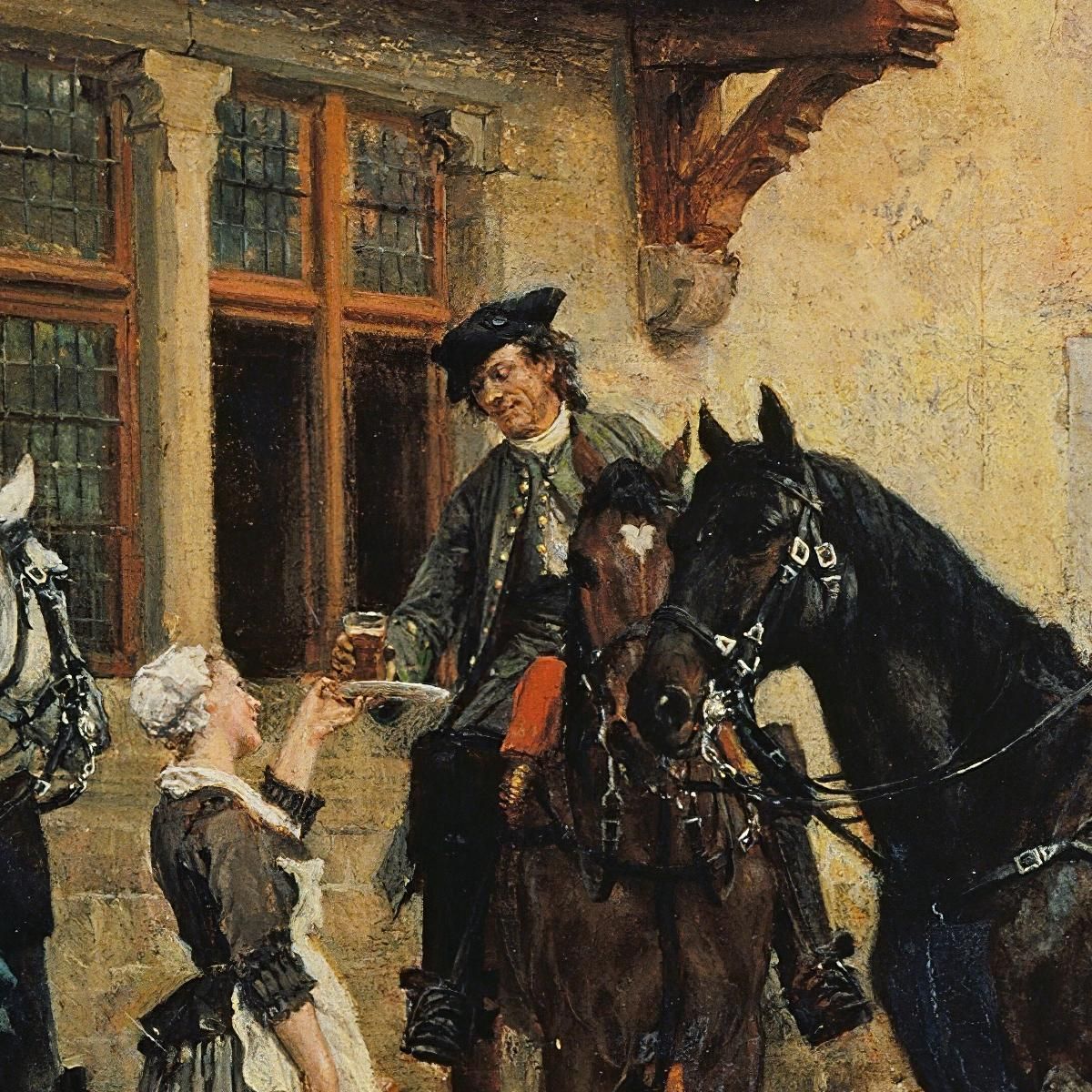 Halt At An Inn Ernest Meissonier ems18 canvas print