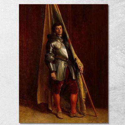 The Standard Bearer Ernest Meissonier ems20 canvas print 