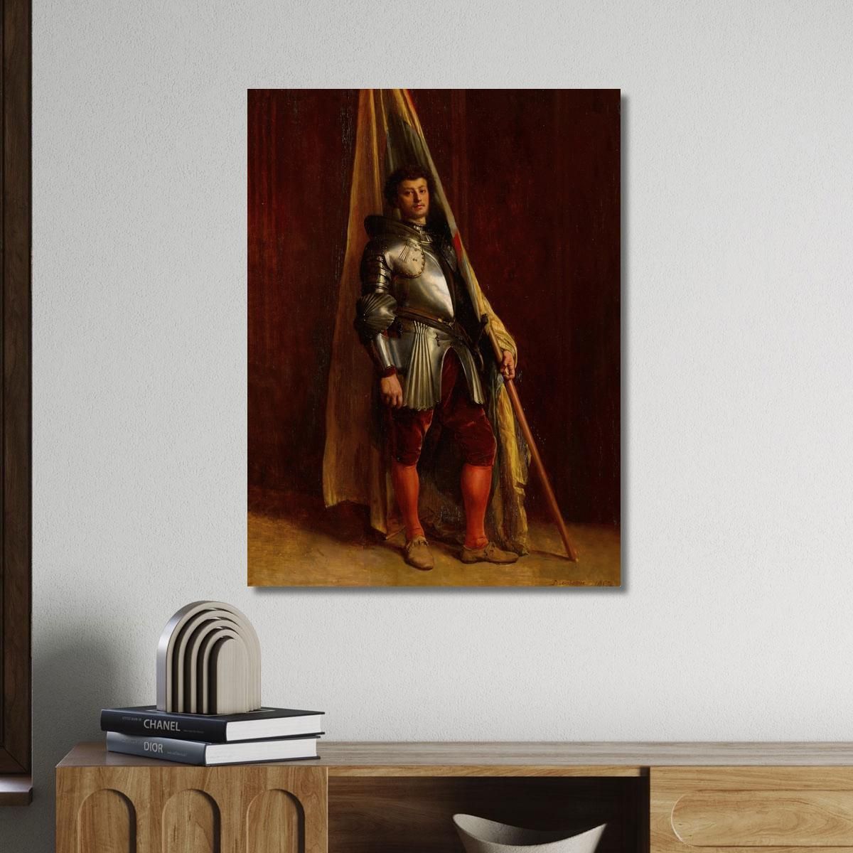 The Standard Bearer Ernest Meissonier ems20 canvas print 