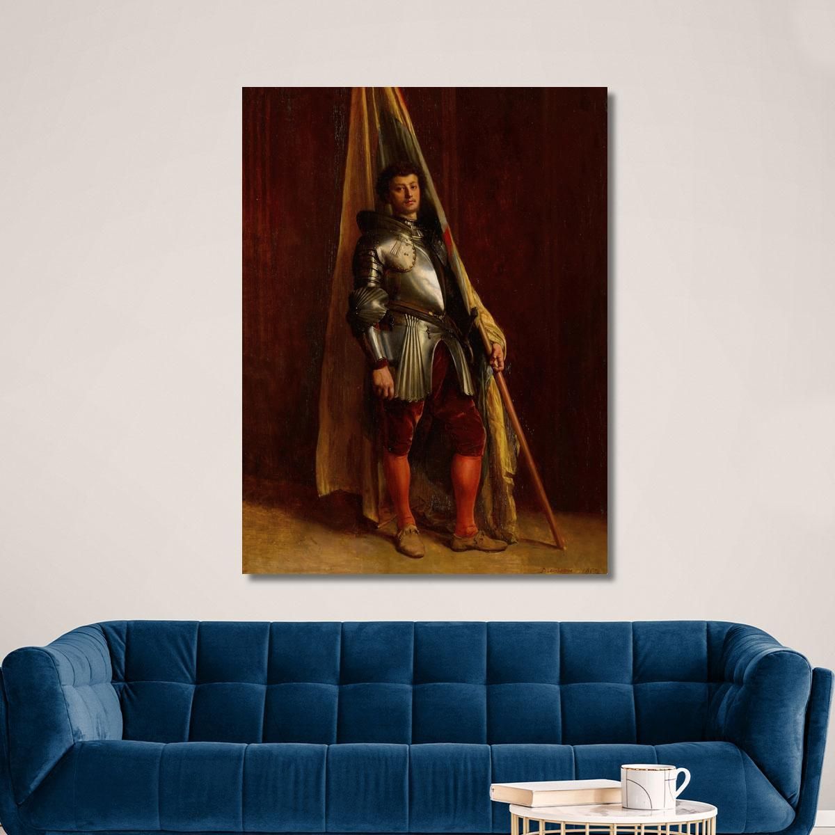The Standard Bearer Ernest Meissonier ems20 canvas print 