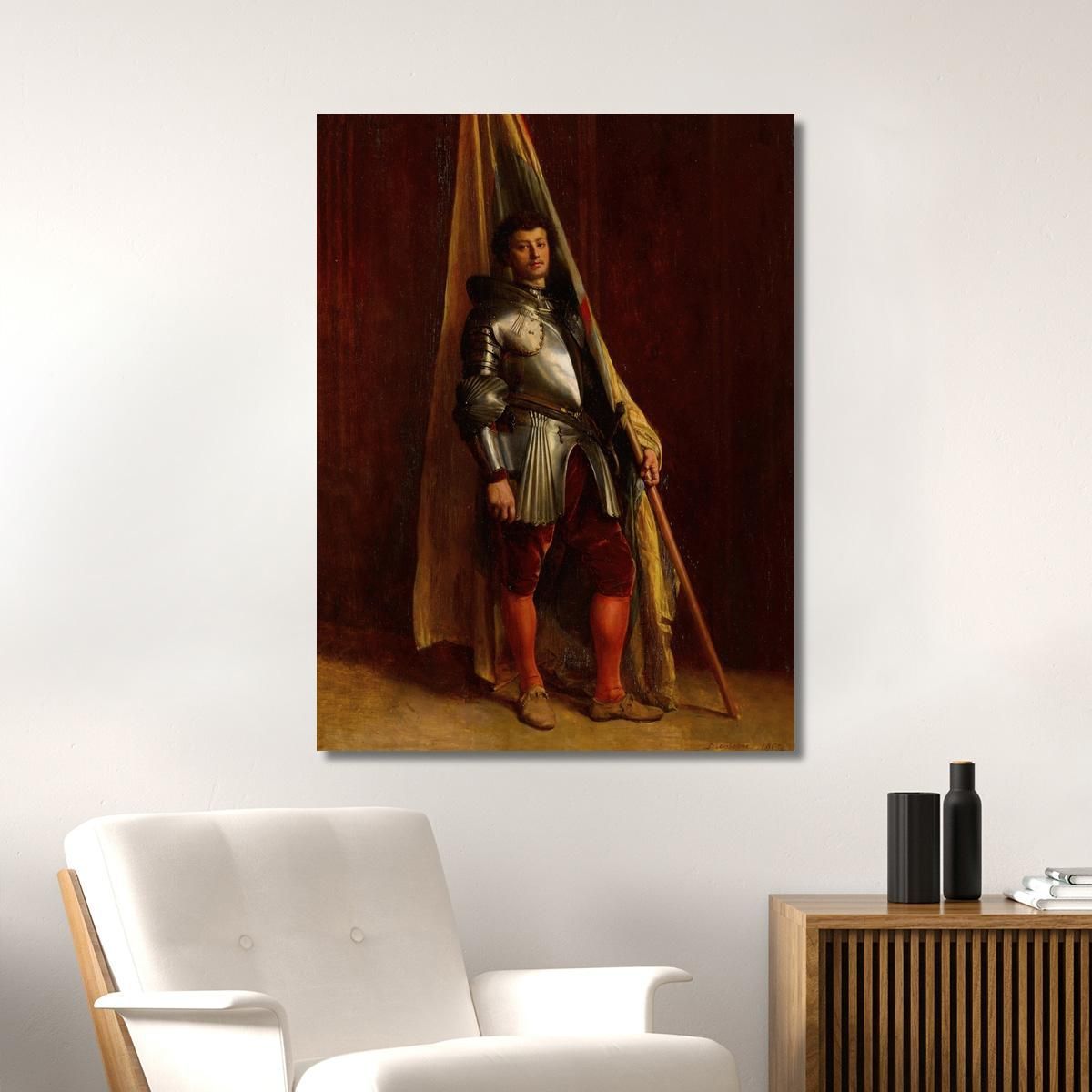 The Standard Bearer Ernest Meissonier ems20 canvas print 