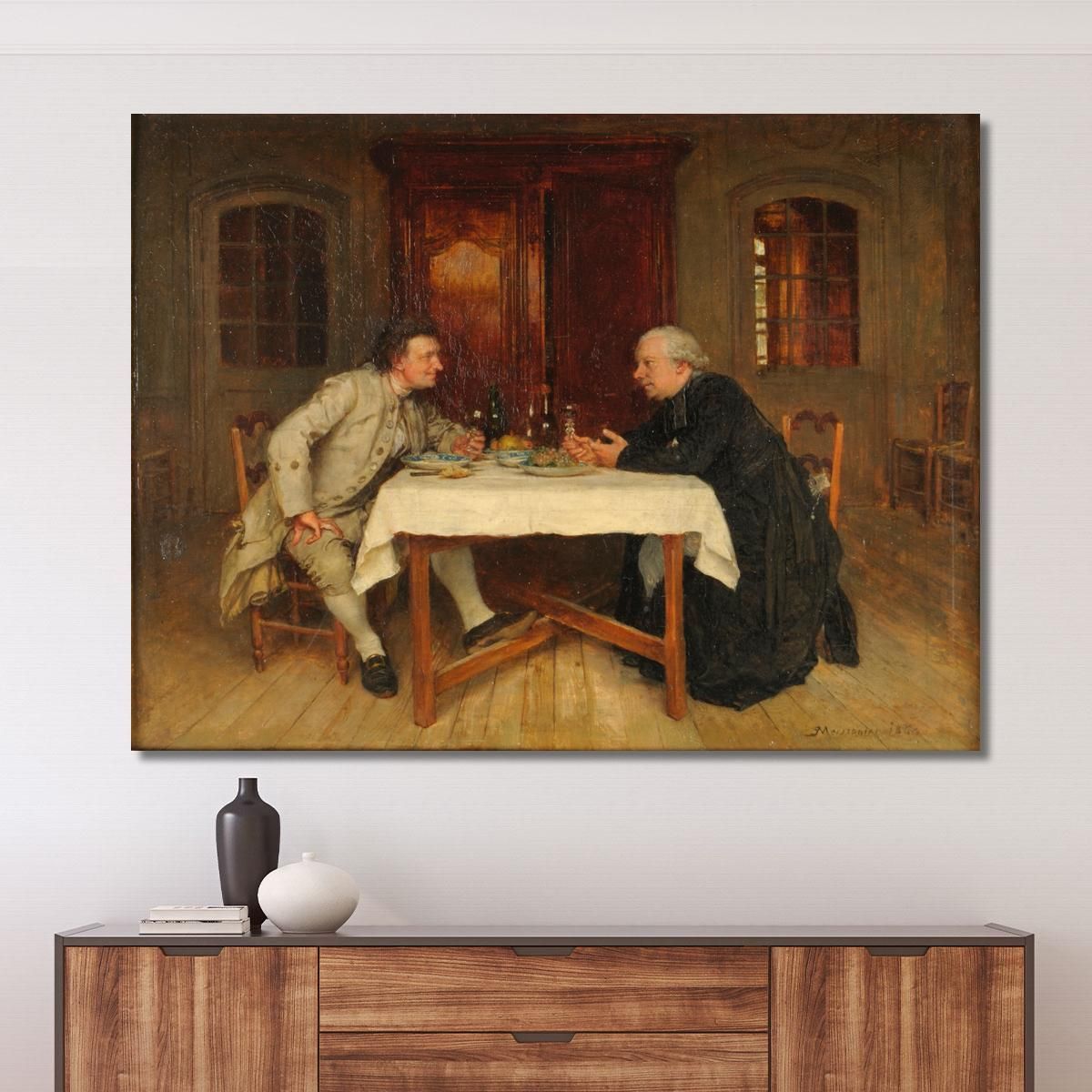 The Curate'S Wine Ernest Meissonier ems22 canvas print 